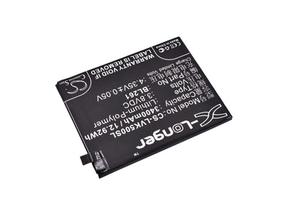 3.8V, 3400mAh, Li-Polymer Battery fits Lenovo, A7020a48, K5 Note, 12.92Wh