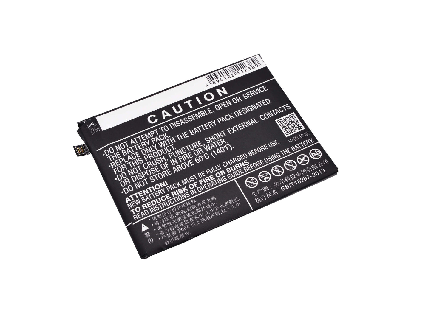 3.8V, 3400mAh, Li-Polymer Battery fits Lenovo, A7020a48, K5 Note, 12.92Wh