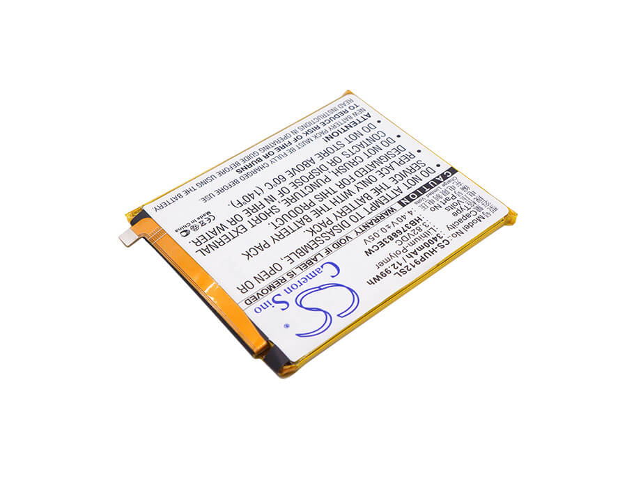 3.82V, 3400mAh, Li-Polymer Battery fits Huawei, Ascend P9 Plus, P9 Plus, 12.988Wh