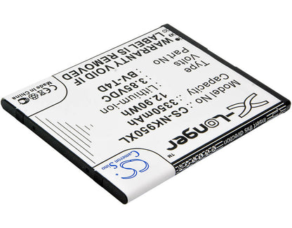 3.85V, 3350mAh, Li-ion Battery fits Microsoft, Cityman, Lumia 950 Xl, 12.8975Wh