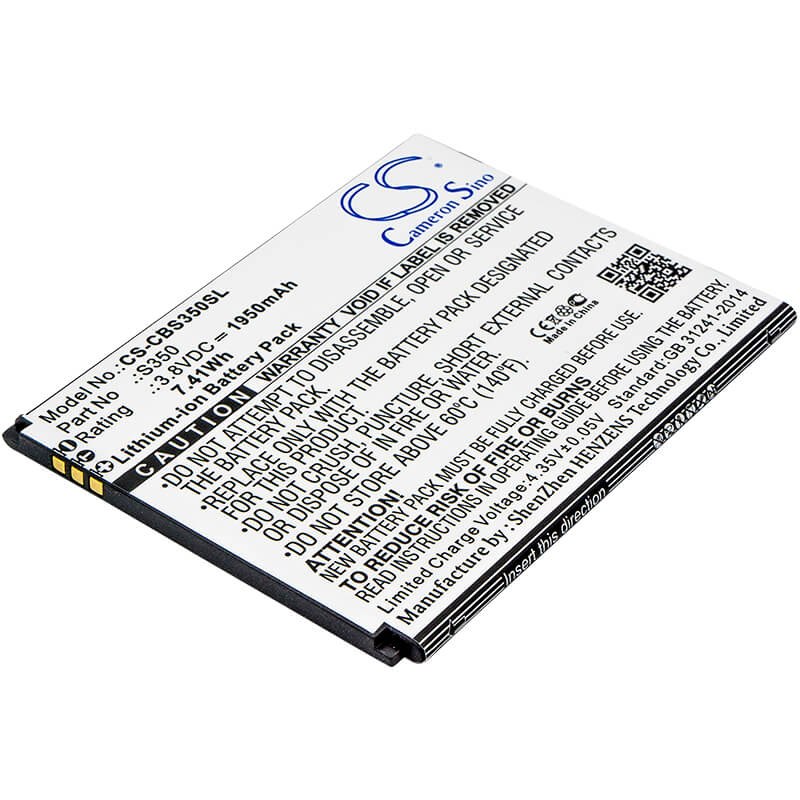 3.8V, 1950mAh, Li-ion Battery fits Cubot, S350, 7.41Wh