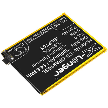 3.85V, 3800mAh, Li-Polymer Battery fits Oppo, A91, Cph2001, 14.63Wh