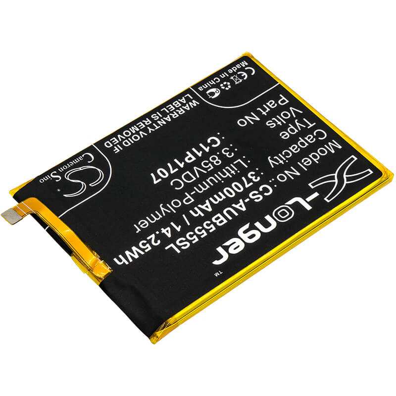 3.85V, 3700mAh, Li-Polymer Battery fits Asus, Zb555kl, Zenfone Max M1, 14.245Wh