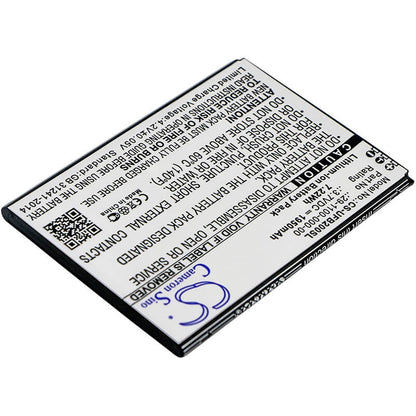 3.7V, 1950mAh, Li-ion Battery fits Ulefone, Be Touch, Be Touch 2, 7.215Wh