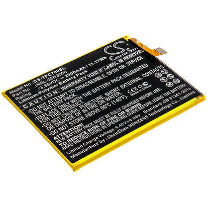 3.85V, 2900mAh, Li-Polymer Battery fits Tp-link, Neffos C7 Dual Sim, Neffos C7 Dual Sim Lte Am, 11.165Wh