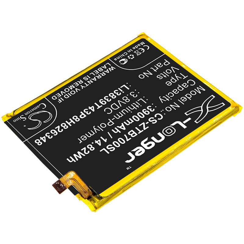 3.8V, 3900mAh, Li-Polymer Battery fits Zte, A7010, Blade A7 2020, 14.82Wh