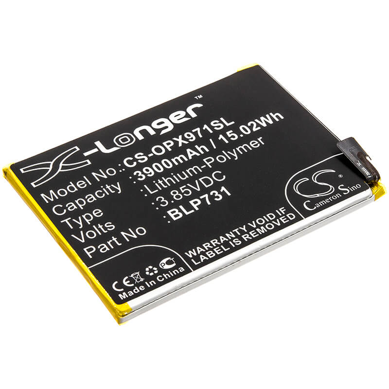 3.85V, 3900mAh, Li-Polymer Battery fits Oppo, Realme 5 Pro, Rmx1971, 15.015Wh
