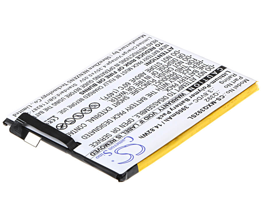3.8V, 3900mAh, Li-Polymer Battery fits Micromax, Canvas Juice 3, Q392, 14.82Wh