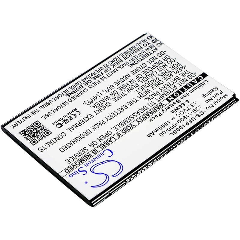 3.7V, 1800mAh, Li-ion Battery fits Ulefone, Paris, U007, 6.66Wh