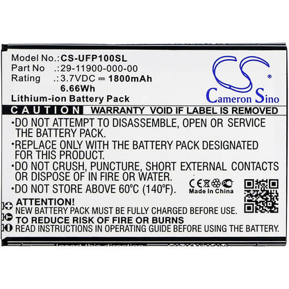 3.7V, 1800mAh, Li-ion Battery fits Ulefone, Paris, U007, 6.66Wh