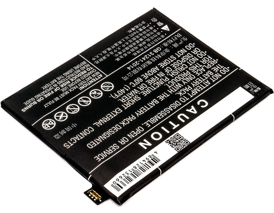 3.85V, 3600mAh, Li-Polymer Battery fits Zte, Nubia M2, Nubia M2 Dual Sim, 13.86Wh