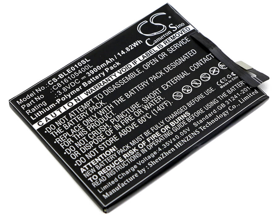 3.8V, 3900mAh, Li-Polymer Battery fits Blu, E010q, Energy X, 14.82Wh