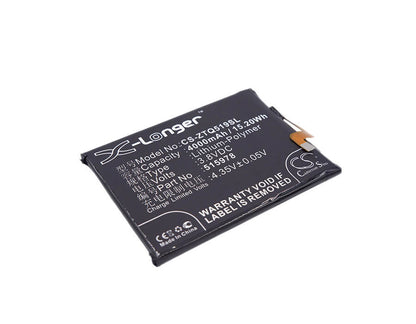 3.8V, 4000mAh, Li-Polymer Battery fits Zte, Blade A452, Blade D2, 15.2Wh