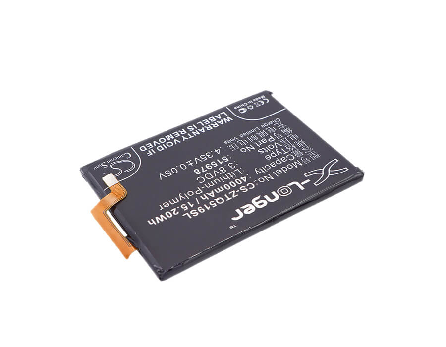 3.8V, 4000mAh, Li-Polymer Battery fits Zte, Blade A452, Blade D2, 15.2Wh