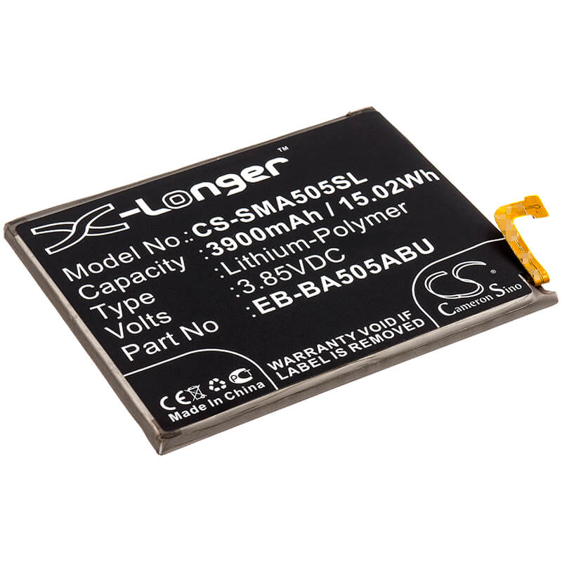 3.85V, 3900mAh, Li-Polymer Battery fits Samsung, Galaxy A20, Galaxy A20 2019, 15.015Wh