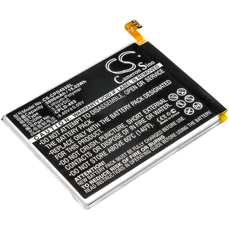 3.85V, 3900mAh, Li-Polymer Battery fits Coolpad, C106, Cool 1, 15.015Wh