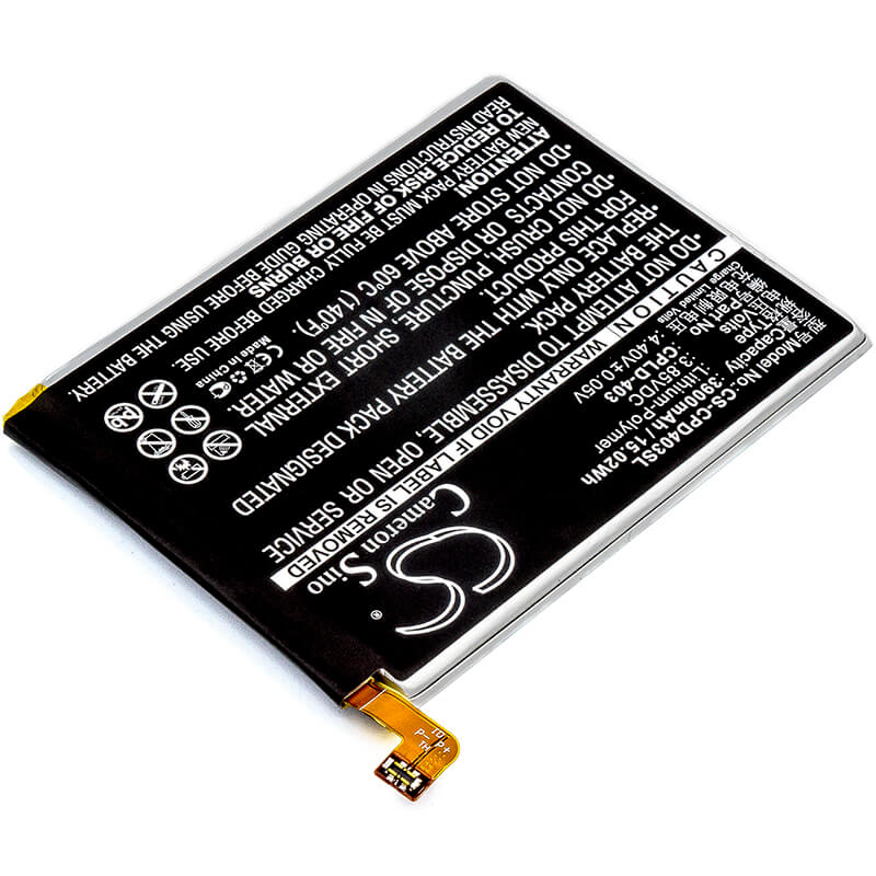 3.85V, 3900mAh, Li-Polymer Battery fits Coolpad, C106, Cool 1, 15.015Wh