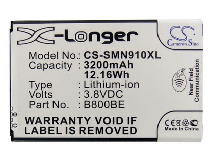CS-SMN910XL, Mobile, Smartphone 3.8V, 3200mAh, Li-ion Battery fits Samsung, Galaxy Note 3, Galaxy Note 3 Lte, 12.16Wh