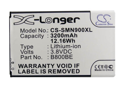 CS-SMN900XL, Mobile, Smartphone 3.8V, 3200mAh, Li-ion Battery fits Samsung, Galaxy Note 3, Galaxy Note 3 Lte, 12.16Wh