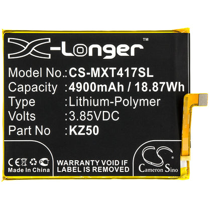 3.85V, 4900mAh, Li-Polymer Battery fits Motorola, Moto G Power, Pah30004, 18.865Wh