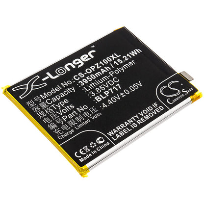 3.85V, 3950mAh, Li-Polymer Battery fits Oppo, 1979, Cph1979, 15.2075Wh