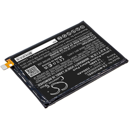 3.8V, 3300mAh, Li-Polymer Battery fits Wiko, Ride 3, 12.54Wh