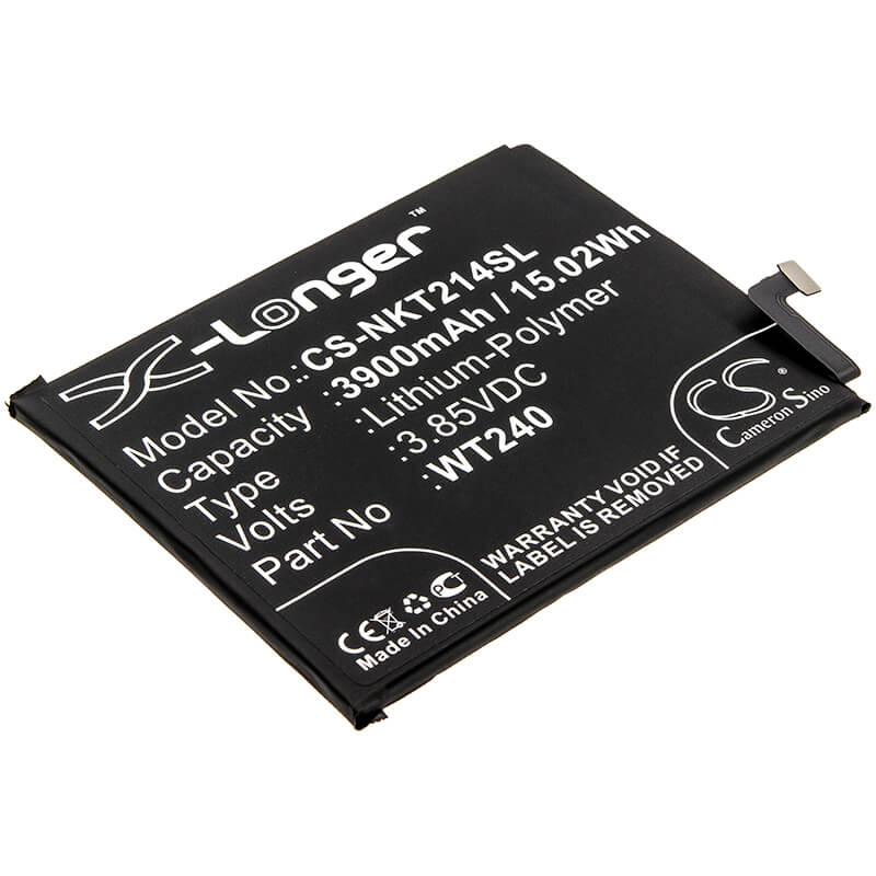3.85V, 3900mAh, Li-Polymer Battery fits Nokia, 2.3, 2.3 Lte, 15.015Wh