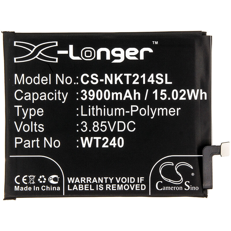3.85V, 3900mAh, Li-Polymer Battery fits Nokia, 2.3, 2.3 Lte, 15.015Wh