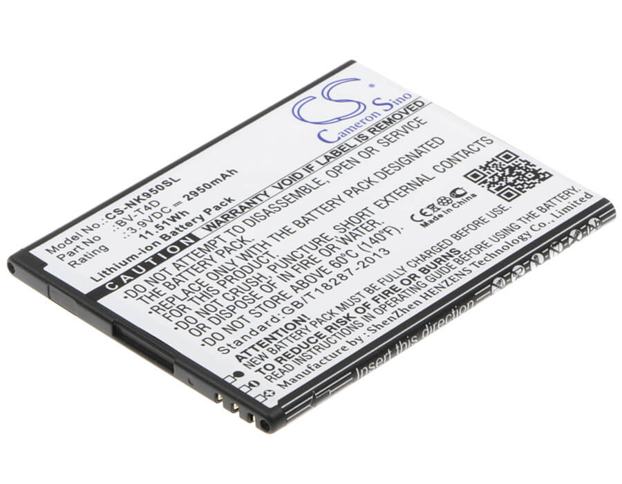 3.9V, 2950mAh, Li-ion Battery fits Microsoft, Cityman, Lumia 950 Xl, 11.505Wh