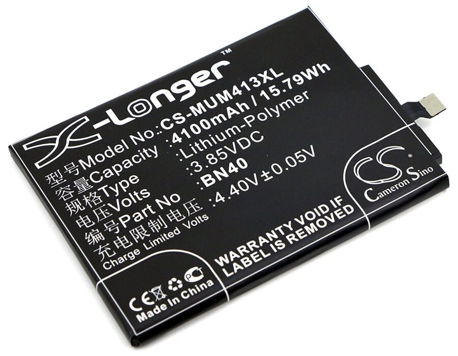 3.85V, 4100mAh, Li-Polymer Battery fits Hongmi, 4 Premium Edition, 4x Premium Edition, 15.785Wh
