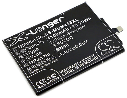 3.85V, 4100mAh, Li-Polymer Battery fits Xiaomi, Hongmi 4 Premium Edition, Hongmi 4x, 15.785Wh