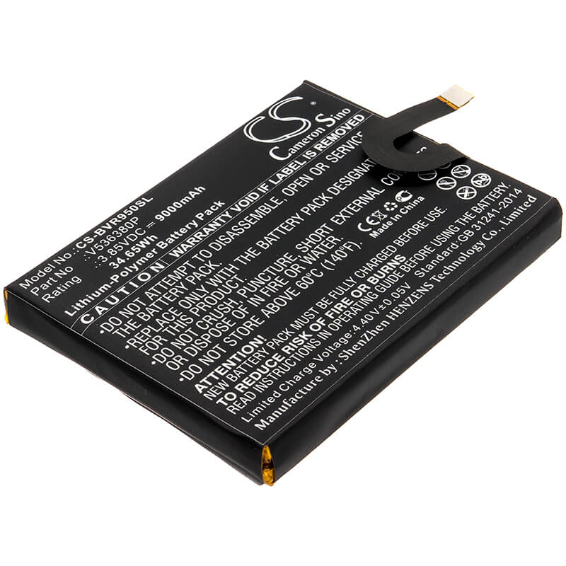 3.85V, 9000mAh, Li-Polymer Battery fits Blackview, Bv9500, Bv9500 Oro, 34.65Wh