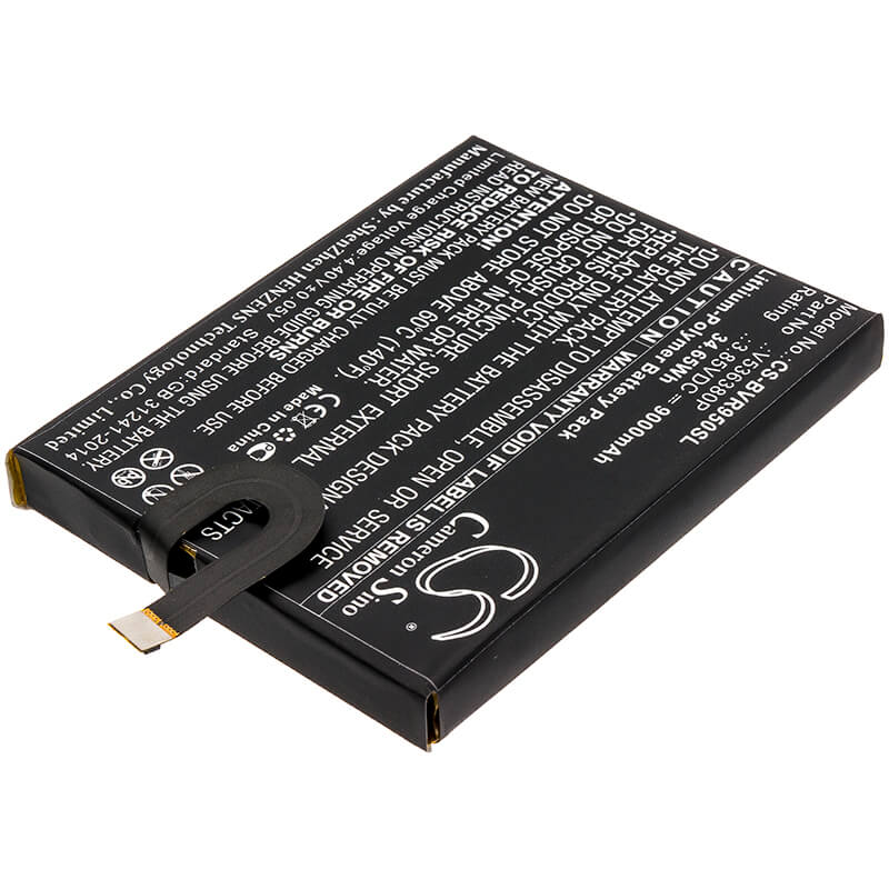 3.85V, 9000mAh, Li-Polymer Battery fits Blackview, Bv9500, Bv9500 Oro, 34.65Wh
