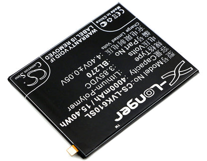 3.85V, 4000mAh, Li-Polymer Battery fits Motorola, Moto E5, Moto G6 Play, 15.4Wh