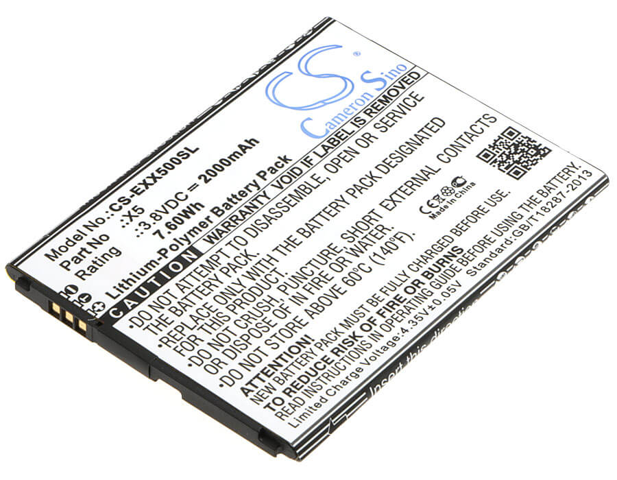 3.8V, 2000mAh, Li-Polymer Battery fits Explay, X5, 7.6Wh