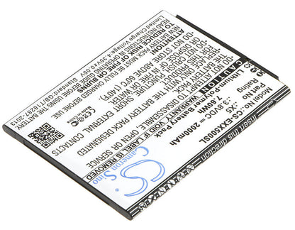 3.8V, 2000mAh, Li-Polymer Battery fits Explay, X5, 7.6Wh