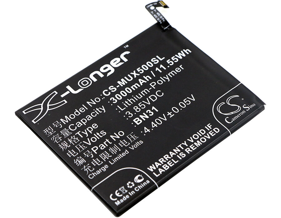 3.85V, 3000mAh, Li-Polymer Battery fits Redmi, M1803e6c, M1803e6e, 11.55Wh