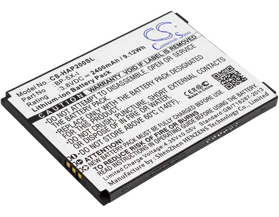 3.8V, 2400mAh, Li-ion Battery fits Innos, D10, D10c, 9.12Wh