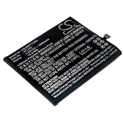 3.85V, 3950mAh, Li-Polymer Battery fits Nokia, 3.2, Ta-1154, 15.2075Wh