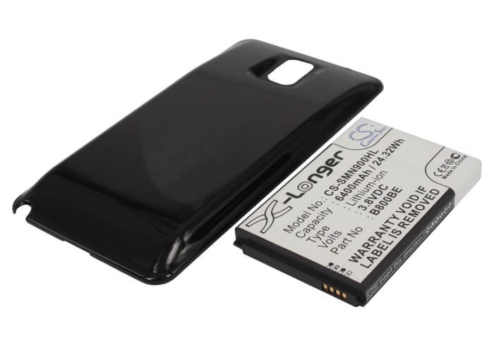 Black, 3.8V, 6400mAh, Li-ion Battery fits Samsung, Galaxy Note 3, Galaxy Note Iii, 24.32Wh