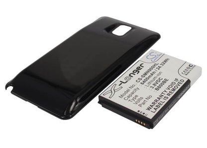 Black, 3.8V, 6400mAh, Li-ion Battery fits Samsung, Galaxy Note 3, Galaxy Note Iii, 24.32Wh