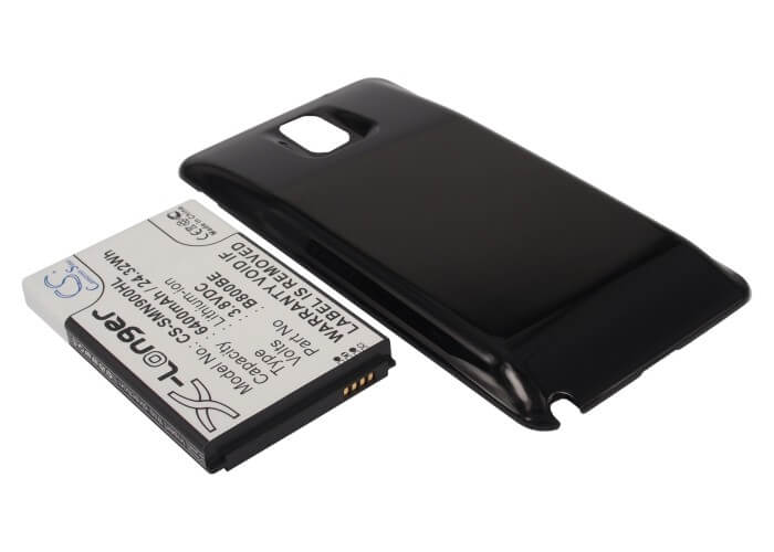 Black, 3.8V, 6400mAh, Li-ion Battery fits Samsung, Galaxy Note 3, Galaxy Note Iii, 24.32Wh
