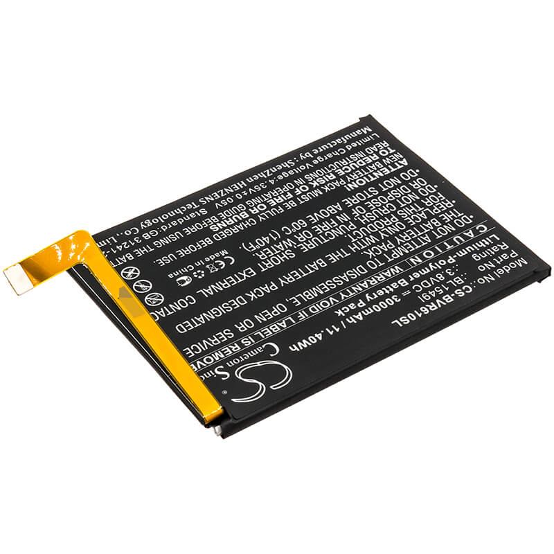3.8V, 3000mAh, Li-Polymer Battery fits Blackview, R6, 11.4Wh