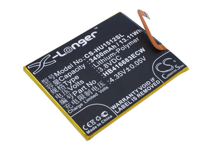 3.8V, 3450mAh, Li-Polymer Battery fits Google, Nexus 6p, Nexus 6p A1, 13.11Wh