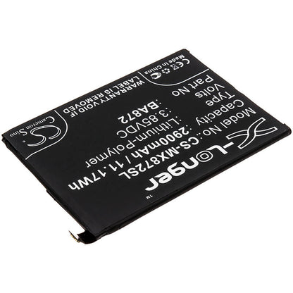 3.85V, 2900mAh, Li-Polymer Battery fits Meilan, 16x, M1872, 11.165Wh