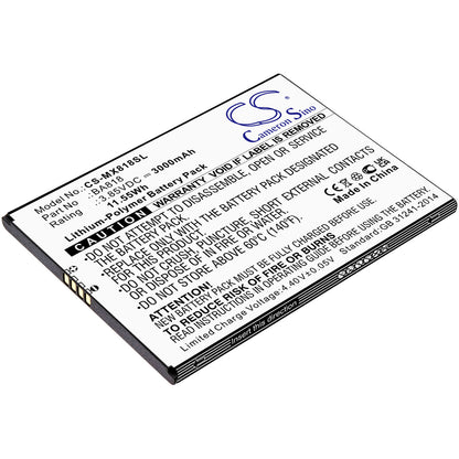 3.85V, 3000mAh, Li-Polymer Battery fits Meizu, C9, C9 Pro, 11.55Wh