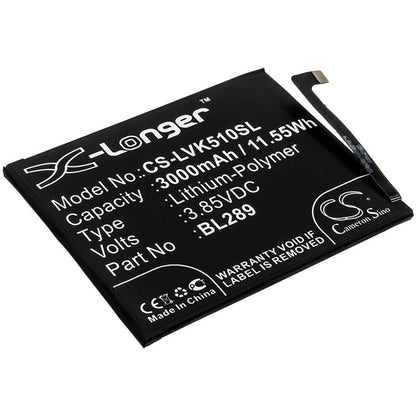 3.85V, 3000mAh, Li-Polymer Battery fits Lenovo, K5 Play, L38021, 11.55Wh