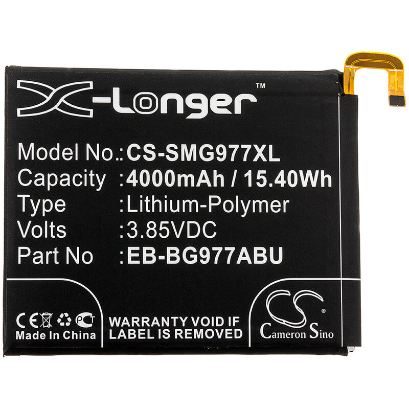 3.85V, 4000mAh, Li-Polymer Battery fits Samsung, Galaxy S10 5g, Sm-g977, 15.4Wh