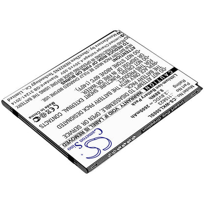 3.8V, 2600mAh, Li-ion Battery fits Wiko, Lenny 5, 9.88Wh