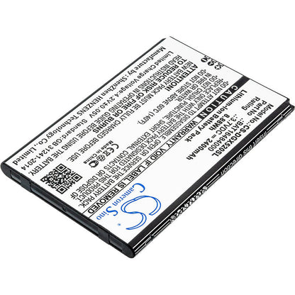 3.7V, 2400mAh, Li-ion Battery fits Doogee, X5 Max Pro, 8.88Wh